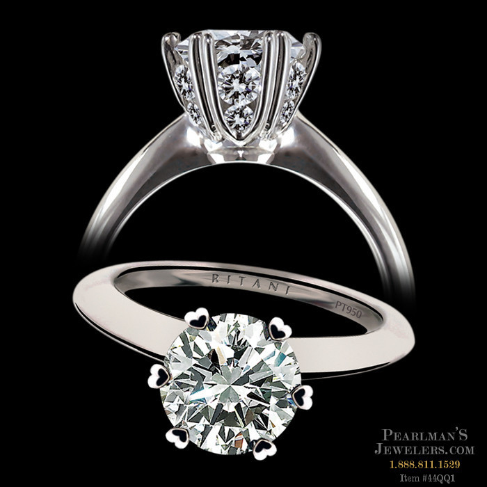 Ritani Micro Pave Diamond Engagement Ring