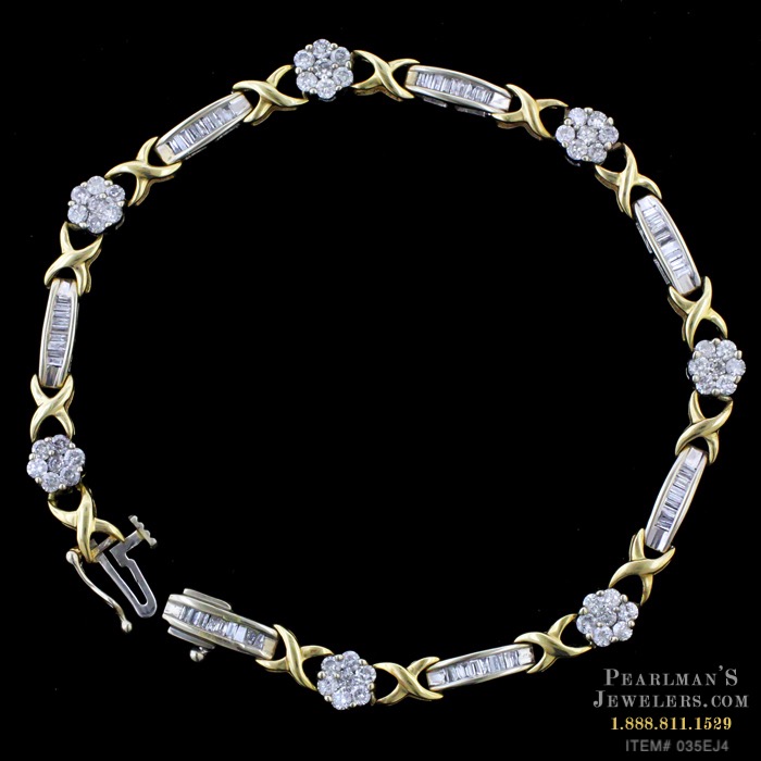 Estate Jewelry 14k Gold Diamond Bracelet