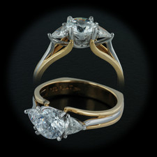 18KT GOLD PLATINUM .42CT DIAMONDS VS F G DESIGNER RING  